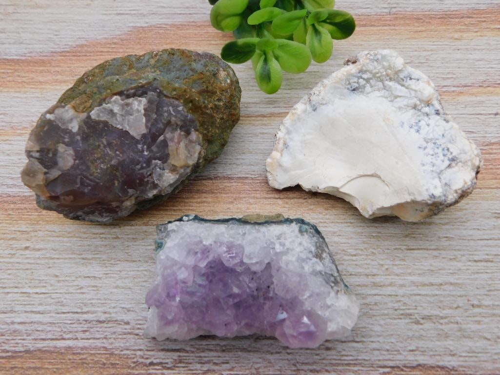 MIXED LOT ROCK STONE LAPIDARY SPECIMEN: MIXED LOT ROCK STONE LAPIDARY SPECIMEN