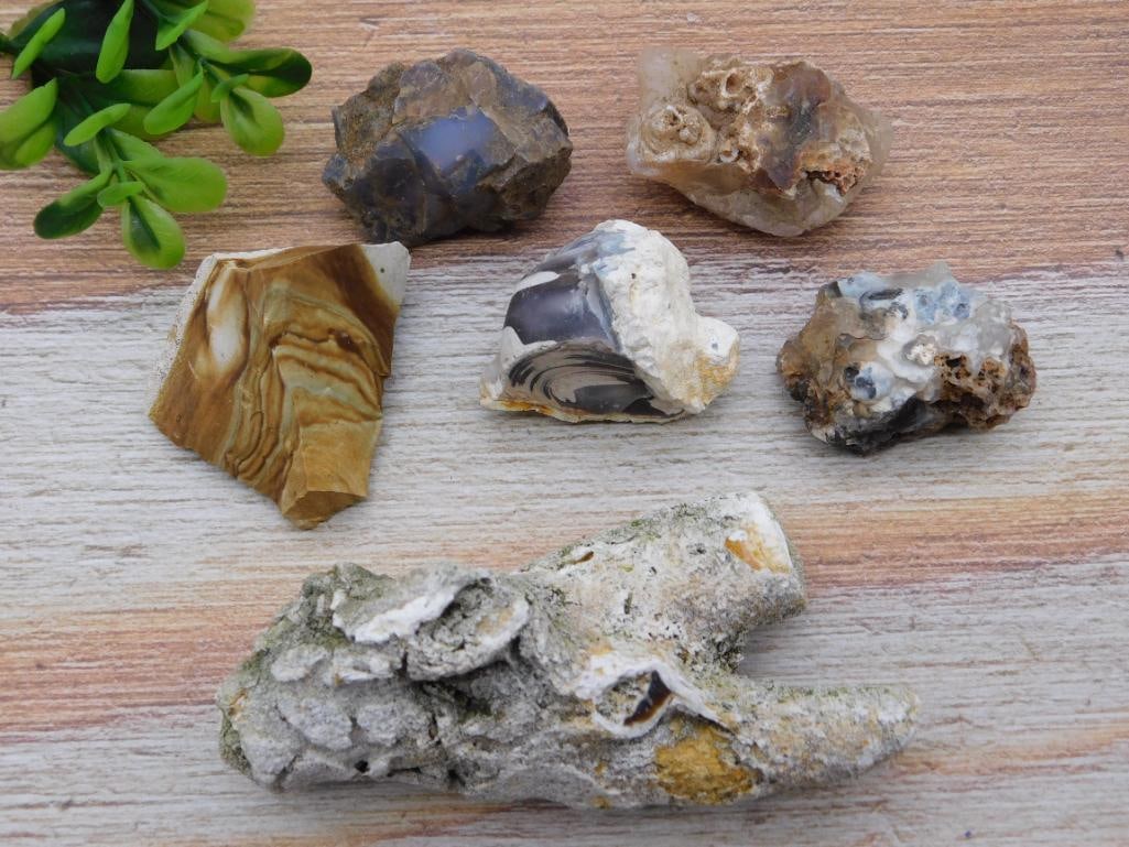 MIXED LOT ROCK STONE LAPIDARY SPECIMEN: MIXED LOT ROCK STONE LAPIDARY SPECIMEN