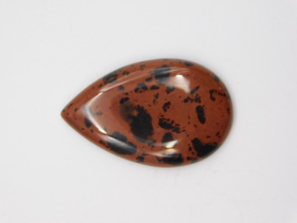 MAHOGANY OBSIDIAN CABOCHON ROCK STONE LAPIDARY SPECIMEN: MAHOGANY OBSIDIAN CABOCHON ROCK STONE LAPIDARY SPECIMEN