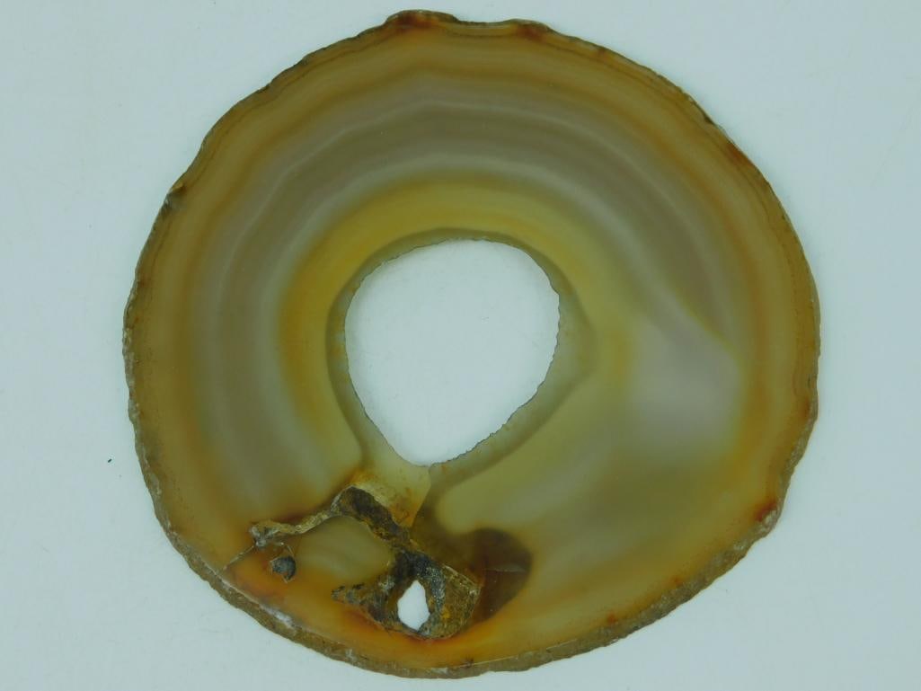 AGATE SLICE ROCK STONE LAPIDARY SPECIMEN: AGATE SLICE ROCK STONE LAPIDARY SPECIMEN