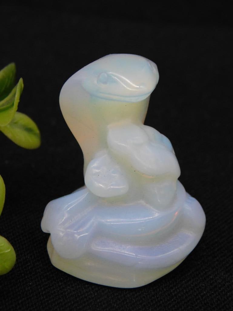 Opalite Snake Figurine Rock Stone Lapidary Specimen: Opalite Snake Figurine Rock Stone Lapidary Specimen
