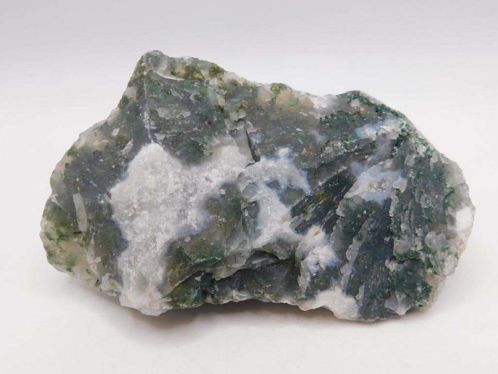 MOSS PLUME ROCK STONE LAPIDARY SPECIMEN: MOSS PLUME ROCK STONE LAPIDARY SPECIMEN