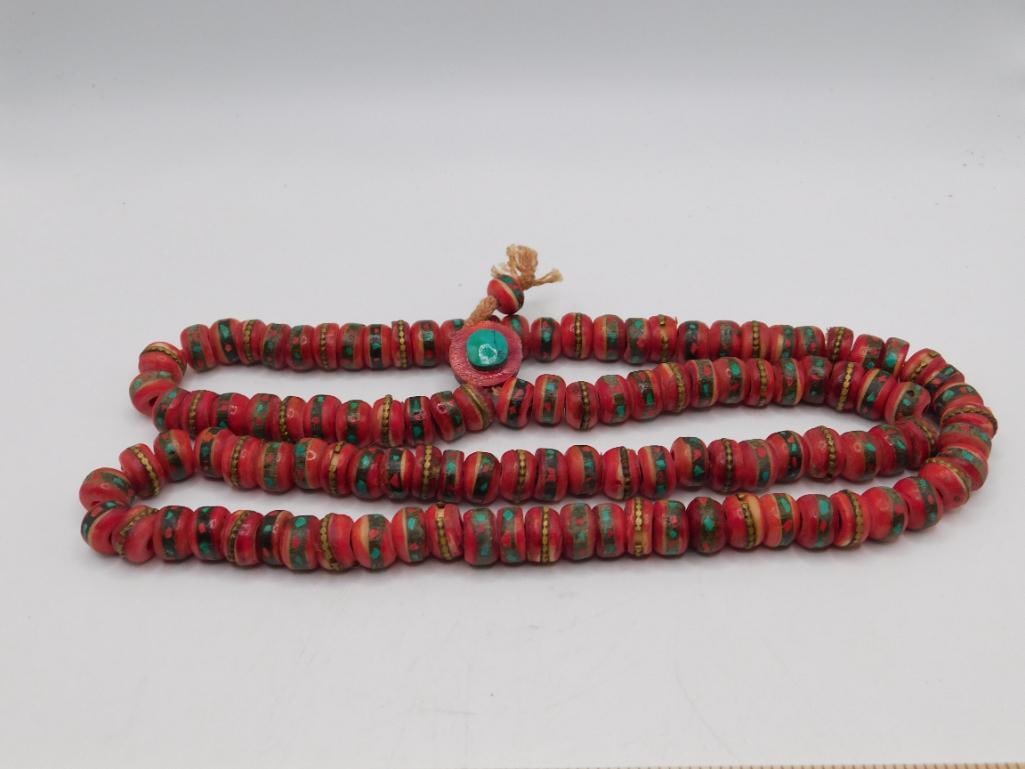 AFRICAN TRADE BEAD NECKLACE ROCK STONE LAPIDARY SPECIMEN (1 of 2)