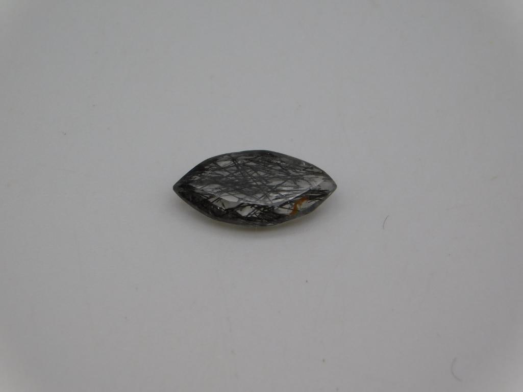 TOURMALATED QUARTZ ROCK STONE LAPIDARY SPECIMEN: TOURMALATED QUARTZ ROCK STONE LAPIDARY SPECIMEN