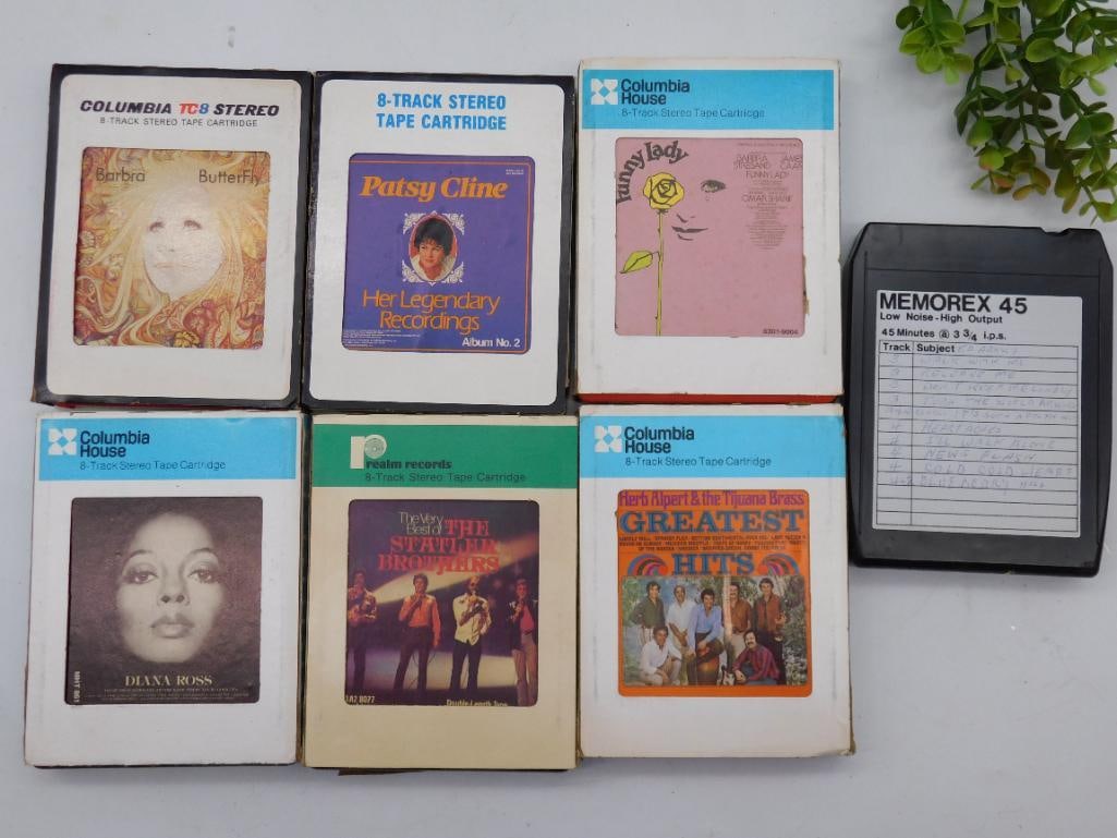 Vintage 8-Track Tapes and Storage Case (1 of 3)