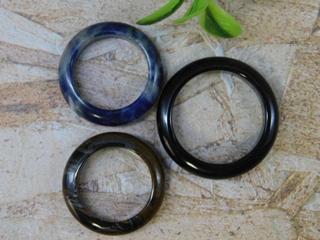 GENUINE STONE RINGS ROCK STONE LAPIDARY SPECIMEN (1 of 2)