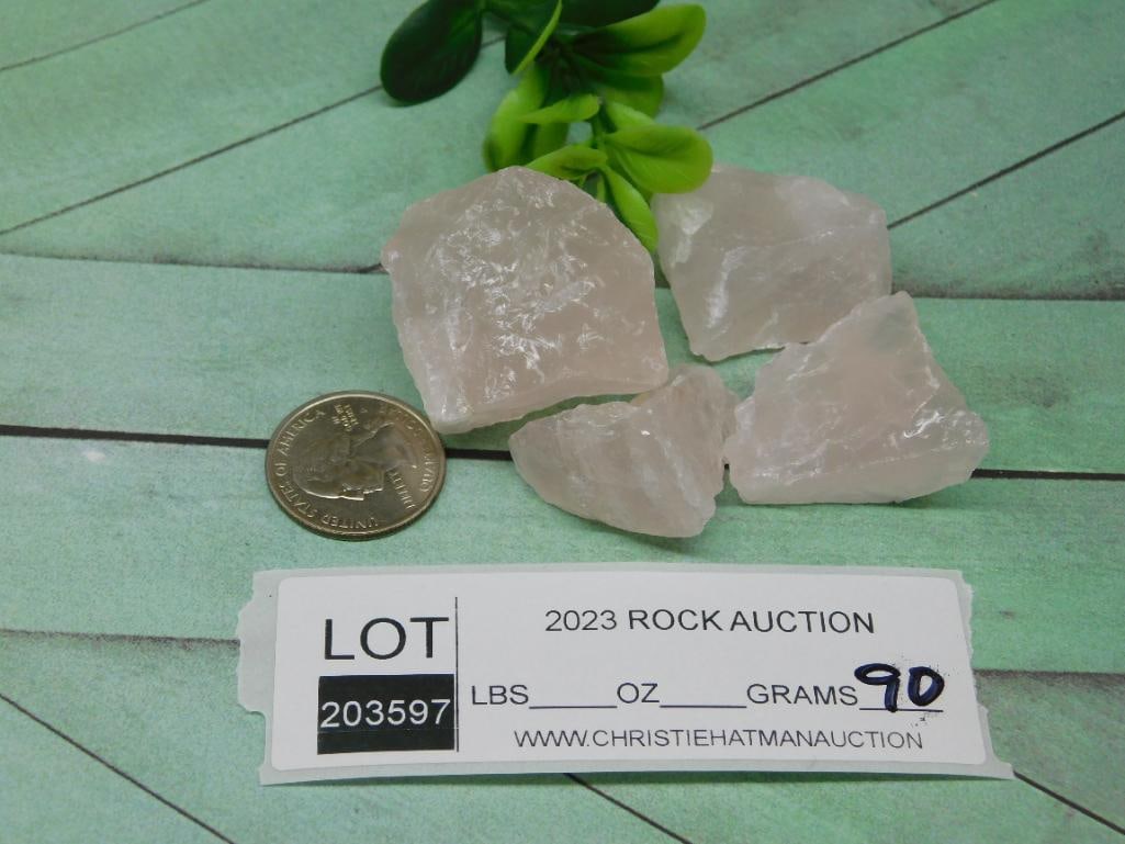 ROSE QUARTZ ROCK STONE LAPIDARY SPECIMEN - 2