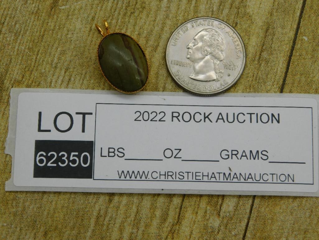 JASPER PENDANT ROCK STONE LAPIDARY SPECIMEN - 2