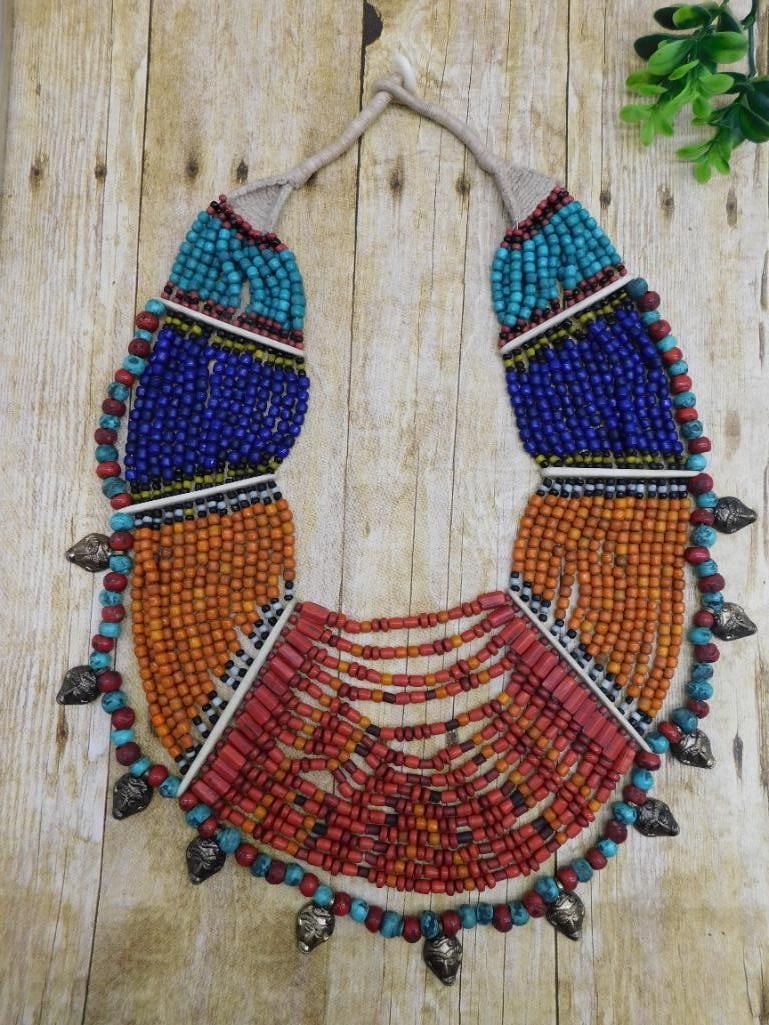 CEREMONIAL AFRICAN TRADE BEAD NECKLACE ROCK STONE LAPIDARY SPECIMEN (1 of 4)