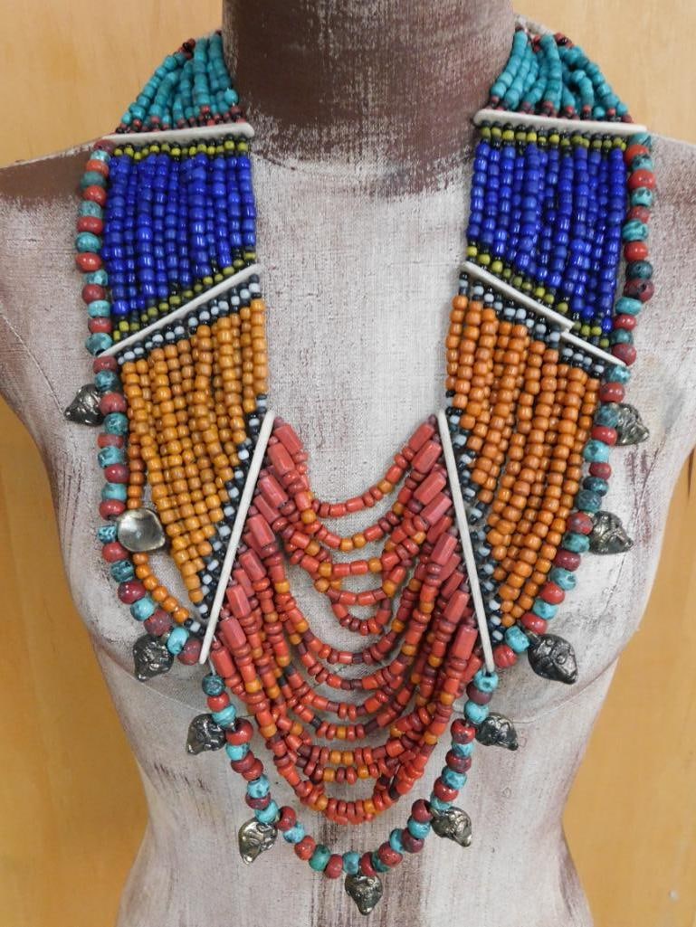 CEREMONIAL AFRICAN TRADE BEAD NECKLACE ROCK STONE LAPIDARY SPECIMEN: WELCOME TO HATMAN AUCTIONS! SPECIAL NOTICE: Please see photos for measurements and descriptions. ***Yes, we have in house shipping with MANY REPEAT CUSTOMERS because of our streamlined service. ****We