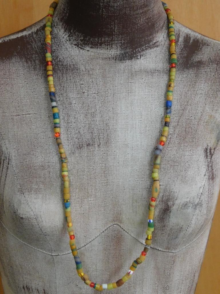 AFRICAN TRADE BEAD NECKLACE ROCK STONE LAPIDARY SPECIMEN: WELCOME TO HATMAN AUCTIONS! SPECIAL NOTICE: Please see photos for measurements and descriptions. ***Yes, we have in house shipping with MANY REPEAT CUSTOMERS because of our streamlined service. ****We