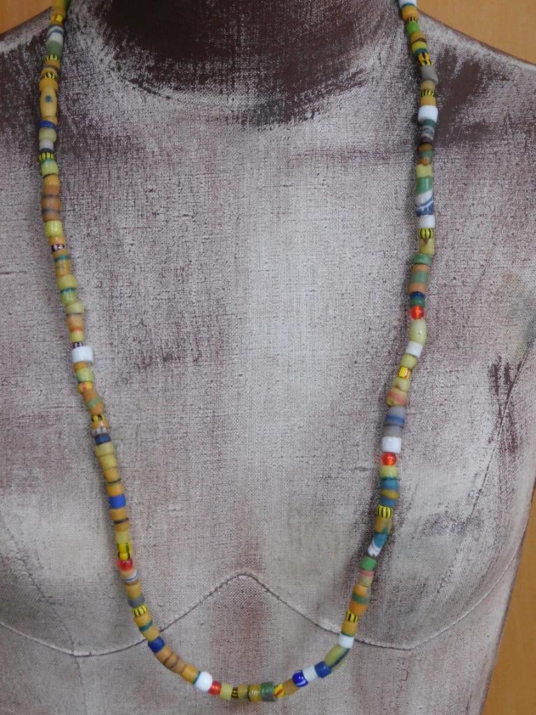 AFRICAN TRADE BEAD NECKLACE ROCK STONE LAPIDARY SPECIMEN: WELCOME TO HATMAN AUCTIONS! SPECIAL NOTICE: Please see photos for measurements and descriptions. ***Yes, we have in house shipping with MANY REPEAT CUSTOMERS because of our streamlined service. ****We