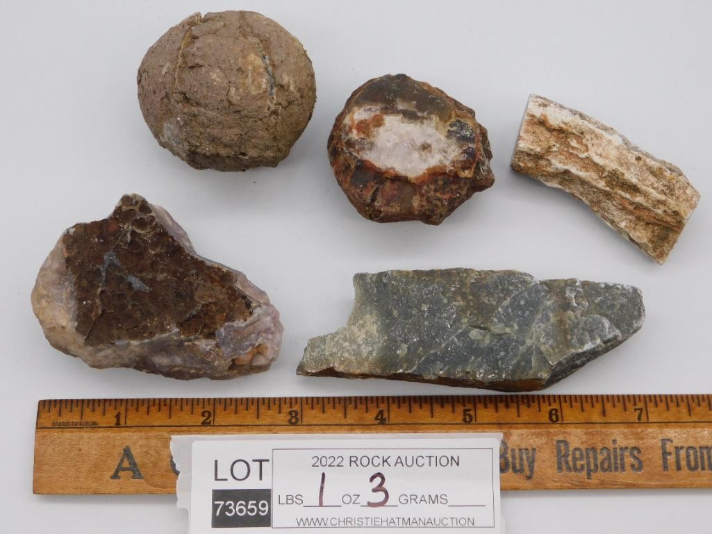 MIXED ROCK STONE LAPIDARY SPECIMEN: WELCOME TO HATMAN AUCTIONS! SPECIAL NOTICE: Please see photos for measurements and descriptions. ***Yes, we have in house shipping with MANY REPEAT CUSTOMERS because of our streamlined service.