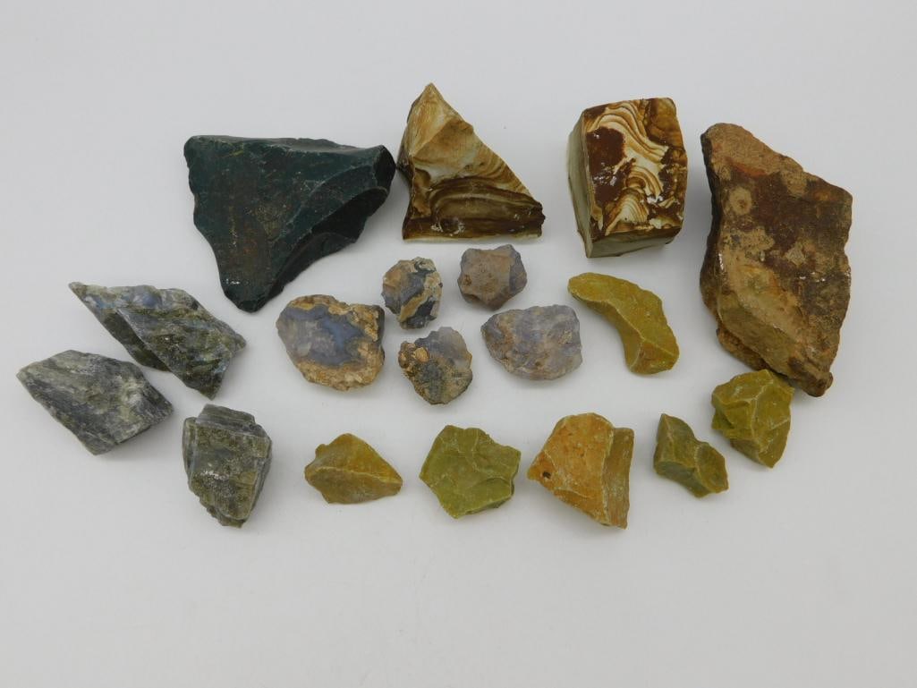 MIXED ROCK STONE LAPIDARY SPECIMEN: WELCOME TO HATMAN AUCTIONS! SPECIAL NOTICE: Please see photos for measurements and descriptions. ***Yes, we have in house shipping with MANY REPEAT CUSTOMERS because of our streamlined service. ****We