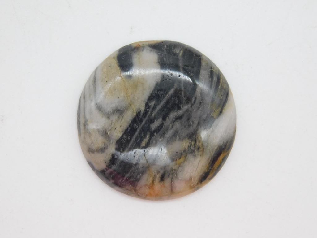 ZEBRA ROCK CABOCHON ROCK STONE LAPIDARY SPECIMEN: WELCOME TO HATMAN AUCTIONS! SPECIAL NOTICE: Please see photos for measurements and descriptions. ***Yes, we have in house shipping with MANY REPEAT CUSTOMERS because of our streamlined service.
