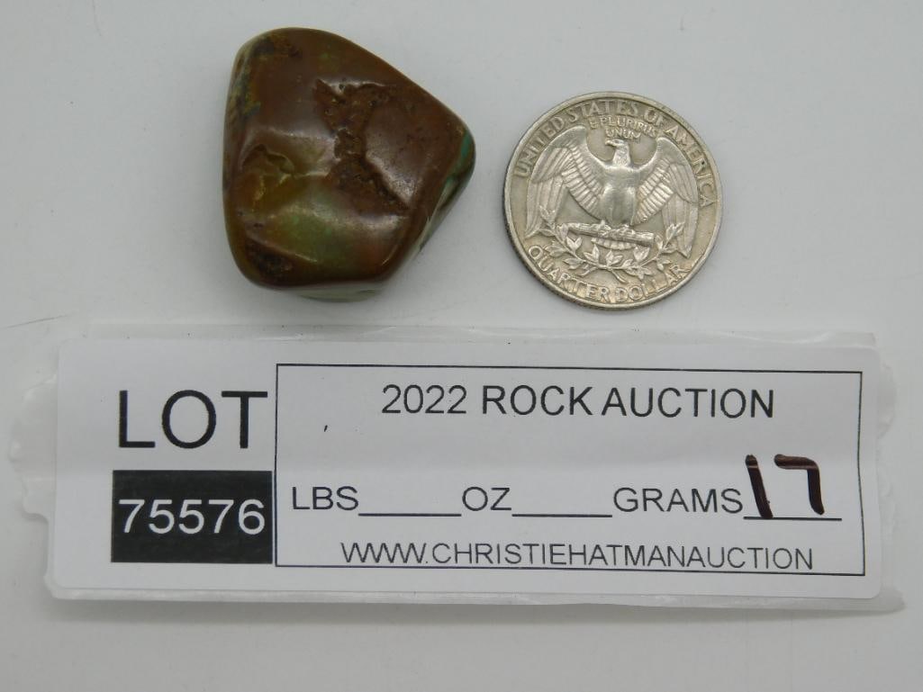 STABILIZED TURQUOISE ROCK STONE LAPIDARY SPECIMEN - 2