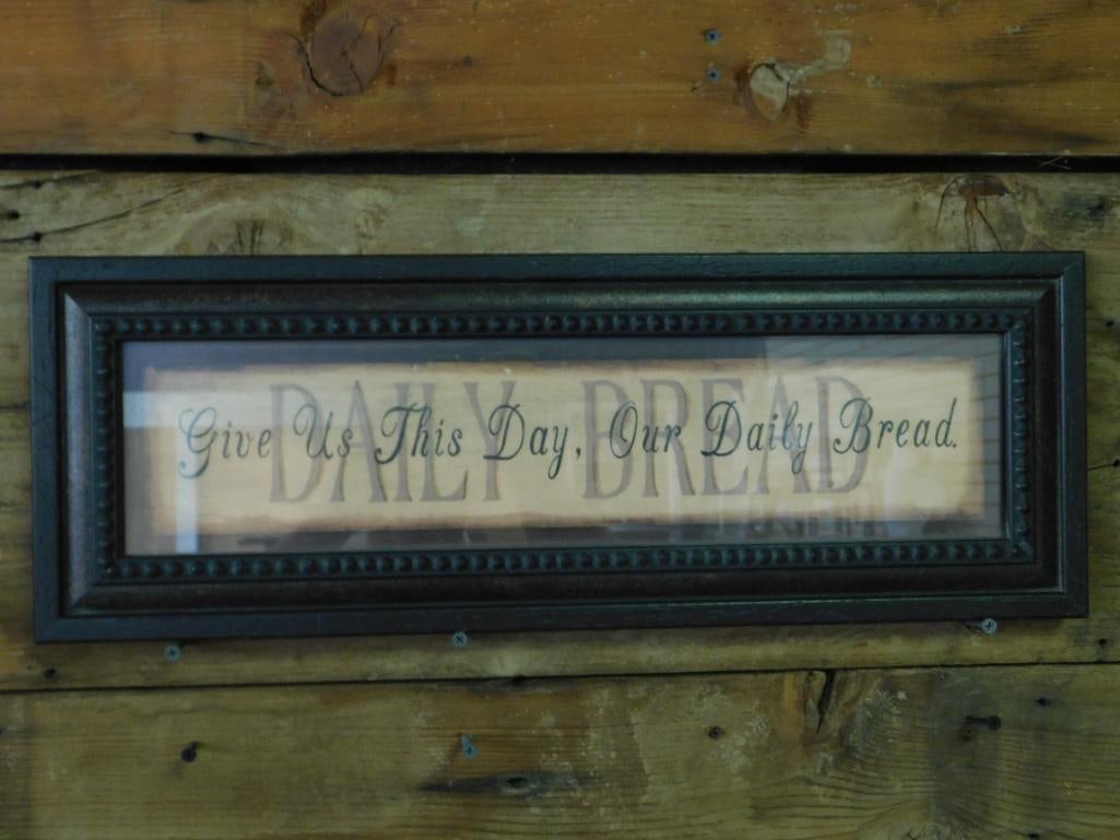Framed Wall Art With Give Us This Day Quote (1 of 3)