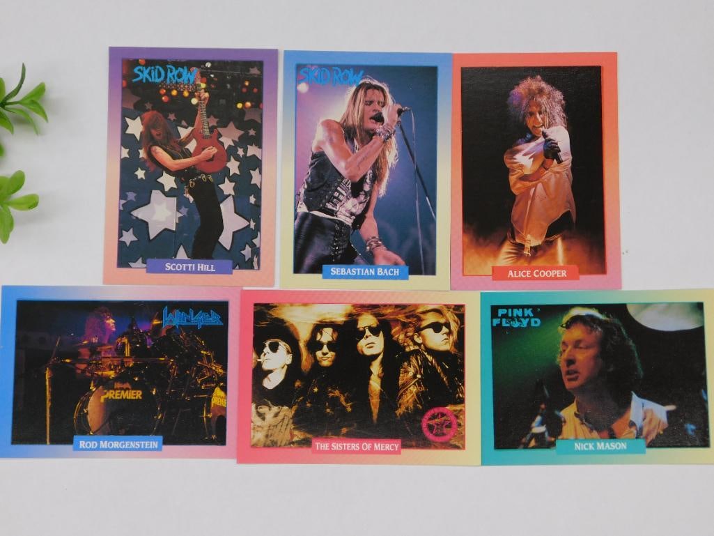 6 Rock Music Trading Cards Featuring Iconic Artists (1 of 2)