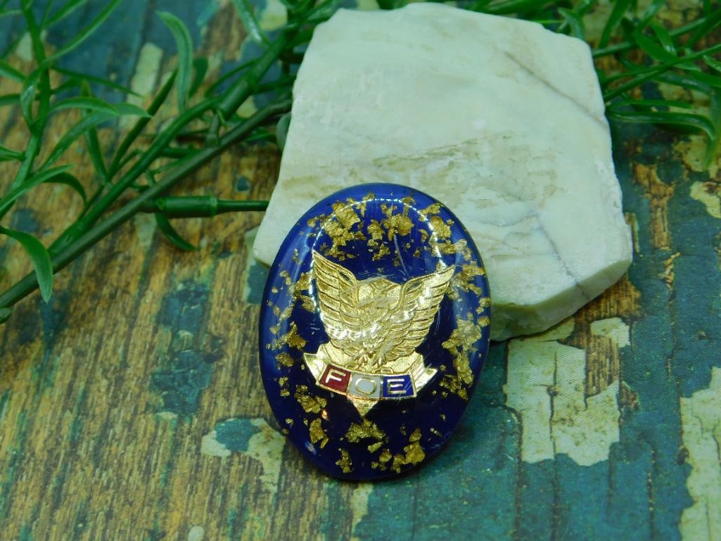 GOLD FLAKE FOE CABOCHON ROCK STONE LAPIDARY SPECIMEN (1 of 3)
