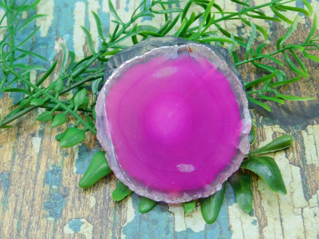 AGATE SLICE ROCK STONE LAPIDARY SPECIMEN: AGATE SLICE ROCK STONE LAPIDARY SPECIMEN
