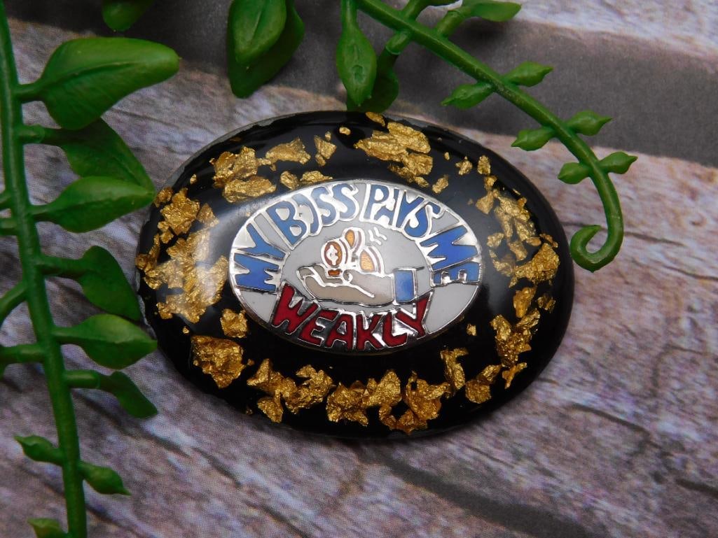 GOLD FLAKE MY BOSS CABOCHON ROCK STONE LAPIDARY SPECIMEN (1 of 3)