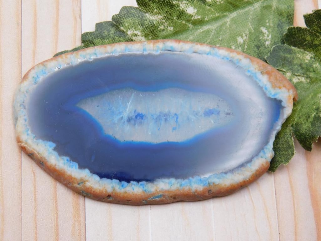 AGATE SLICE ROCK STONE LAPIDARY SPECIMEN: AGATE SLICE ROCK STONE LAPIDARY SPECIMEN