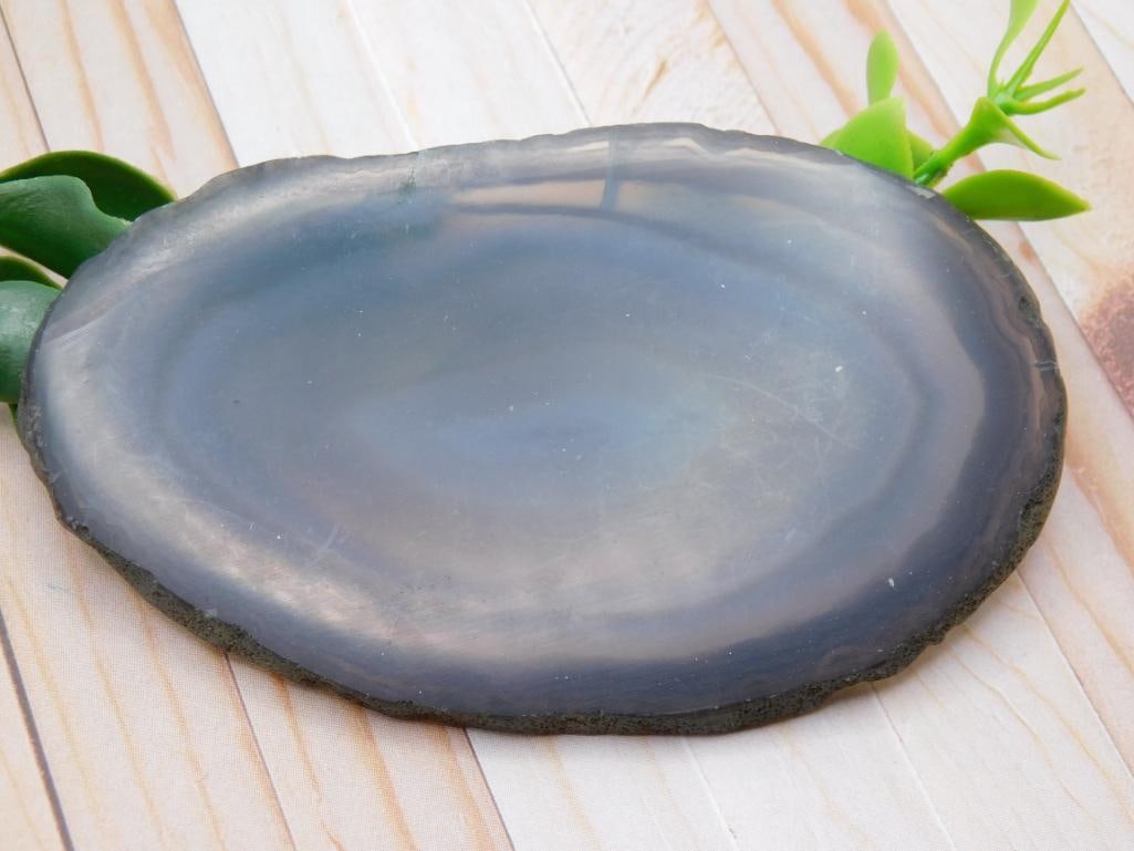 AGATE SLICE ROCK STONE LAPIDARY SPECIMEN: AGATE SLICE ROCK STONE LAPIDARY SPECIMEN