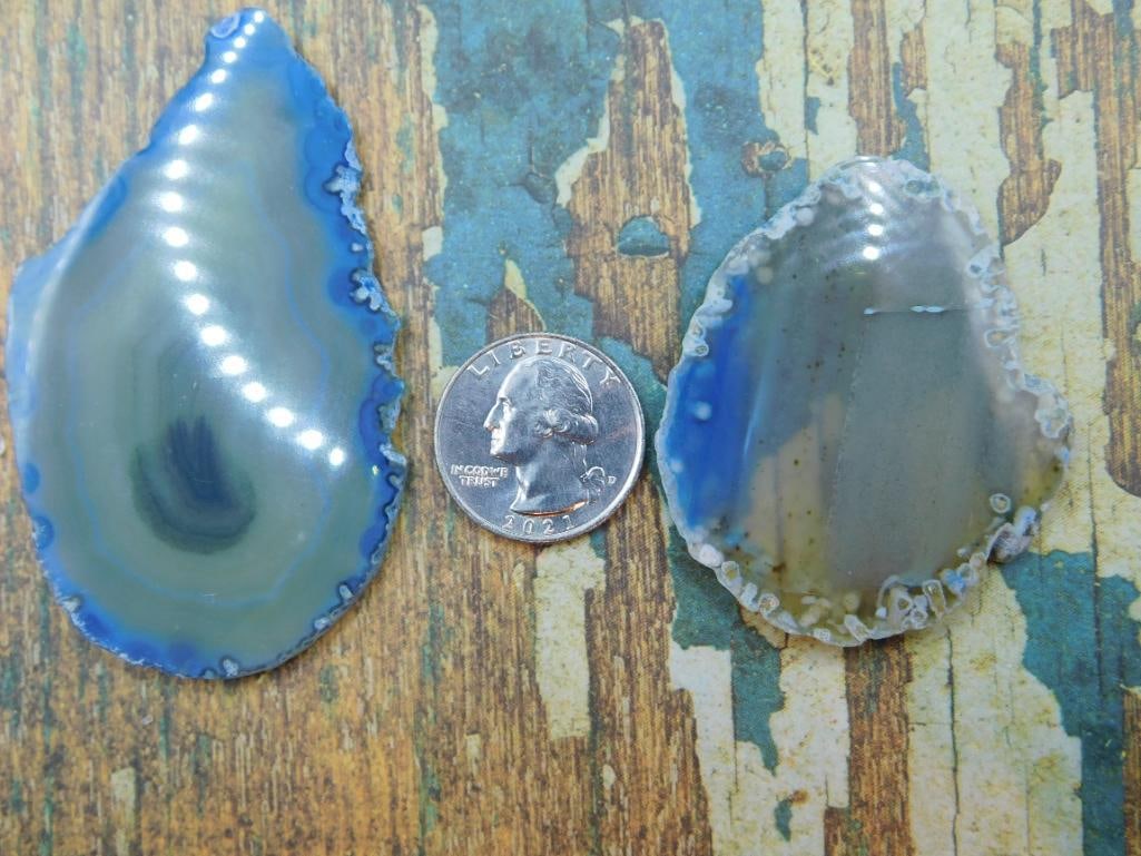 AGATE SLICES ROCK STONE LAPIDARY SPECIMEN - 3