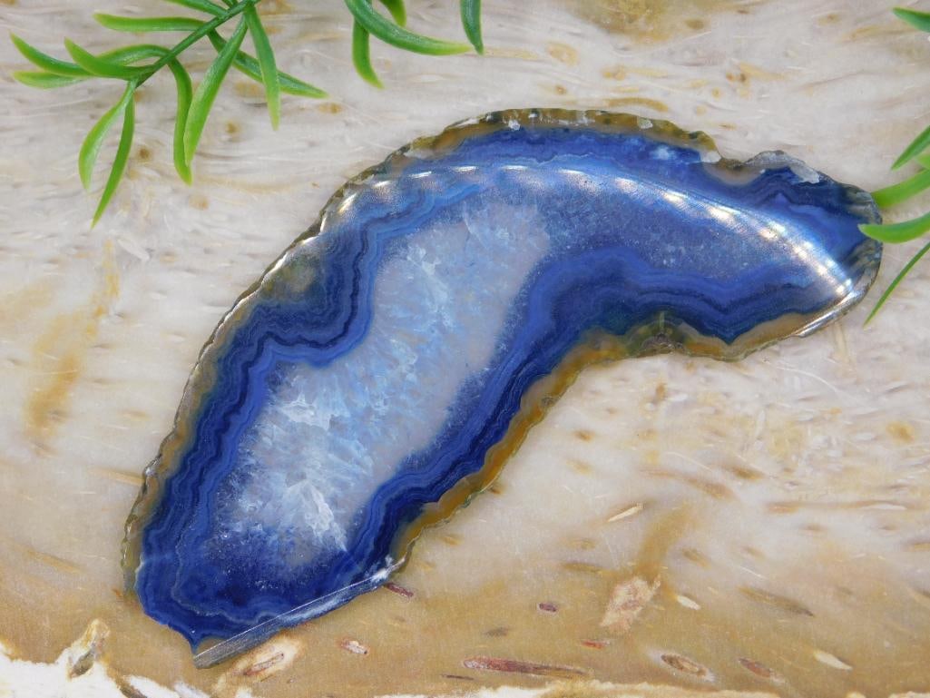 AGATE SLICE ROCK STONE LAPIDARY SPECIMEN (1 of 3)