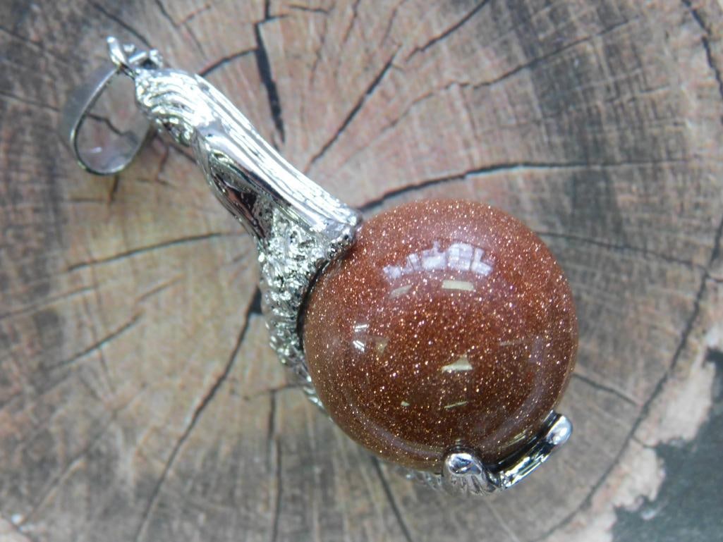 GOLDSTONE STONE PENDANT ROCK STONE LAPIDARY SPECIMEN: GOLDSTONE STONE PENDANT ROCK STONE LAPIDARY SPECIMEN