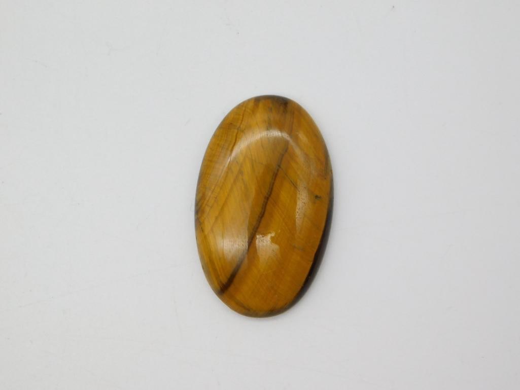 TIGER EYE CABOCHON ROCK STONE LAPIDARY SPECIMEN: TIGER EYE CABOCHON ROCK STONE LAPIDARY SPECIMEN