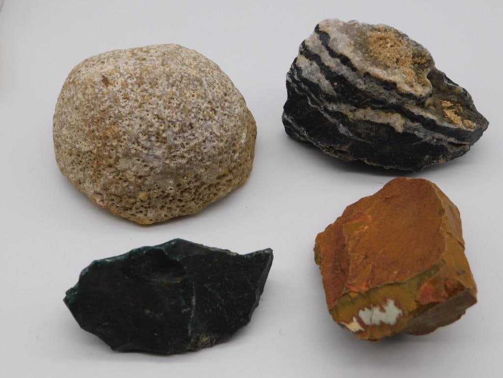 MIXED ROCK STONE LAPIDARY SPECIMEN: Thank you for attending HATMAN AUCTIONS! Yes, we ship all items that are not oversized. Please see photos for measurements and description. SPECIAL NOTICE: Many items are PICK UP ONLY by APPOINTMENT