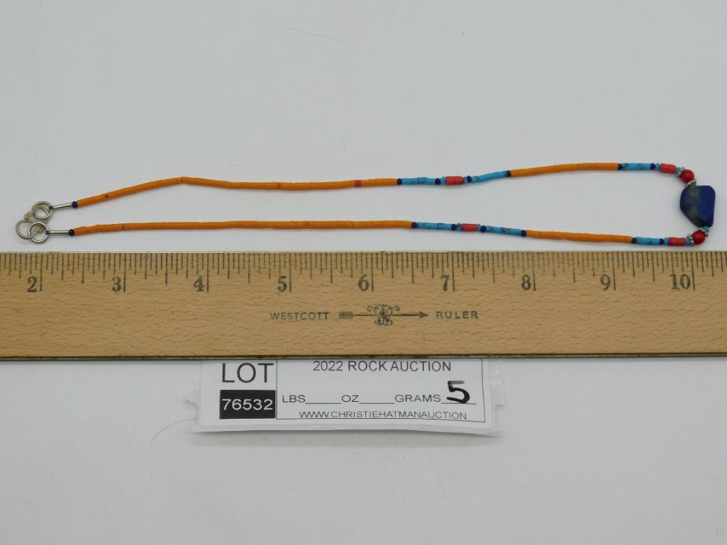 MIXED STONE NECKLACE ROCK STONE LAPIDARY SPECIMEN: WELCOME TO HATMAN AUCTIONS! SPECIAL NOTICE: Please see photos for measurements and descriptions. ***Yes, we have in house shipping with MANY REPEAT CUSTOMERS because of our streamlined service. ****We