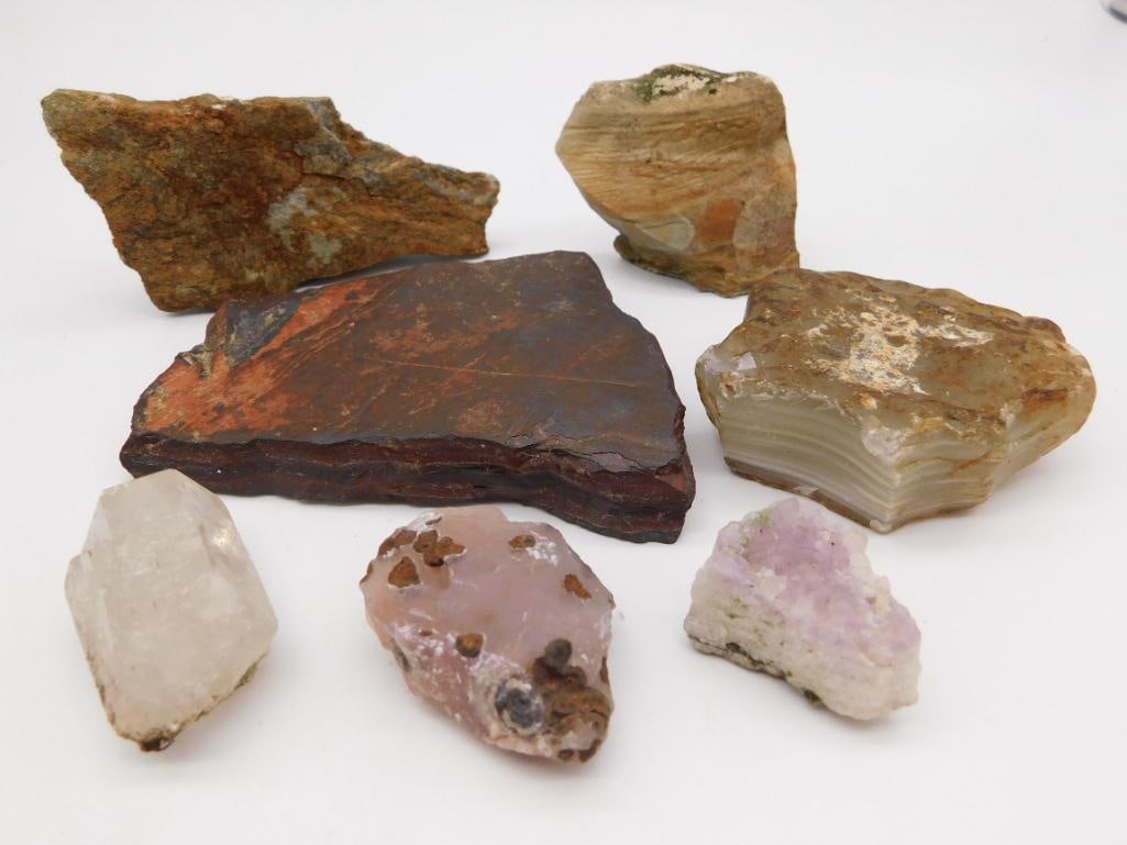 MIXED ROCK STONE LAPIDARY SPECIMEN: Thank you for attending HATMAN AUCTIONS! Yes, we ship all items that are not oversized. Please see photos for measurements and description. SPECIAL NOTICE: Many items are PICK UP ONLY by APPOINTMENT