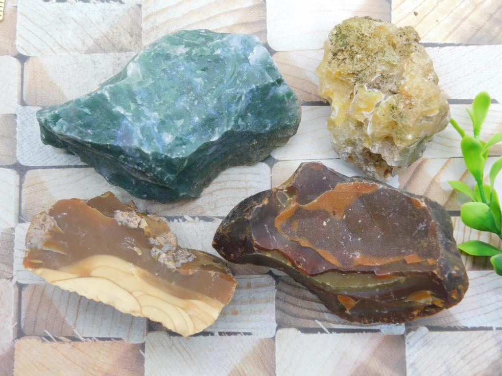 MIXED LOT ROCK STONE LAPIDARY SPECIMEN: WELCOME TO HATMAN AUCTIONS! SPECIAL NOTICE: Please see photos for measurements and descriptions. ***Yes, we have in house shipping with MANY REPEAT CUSTOMERS because of our streamlined service. ****We