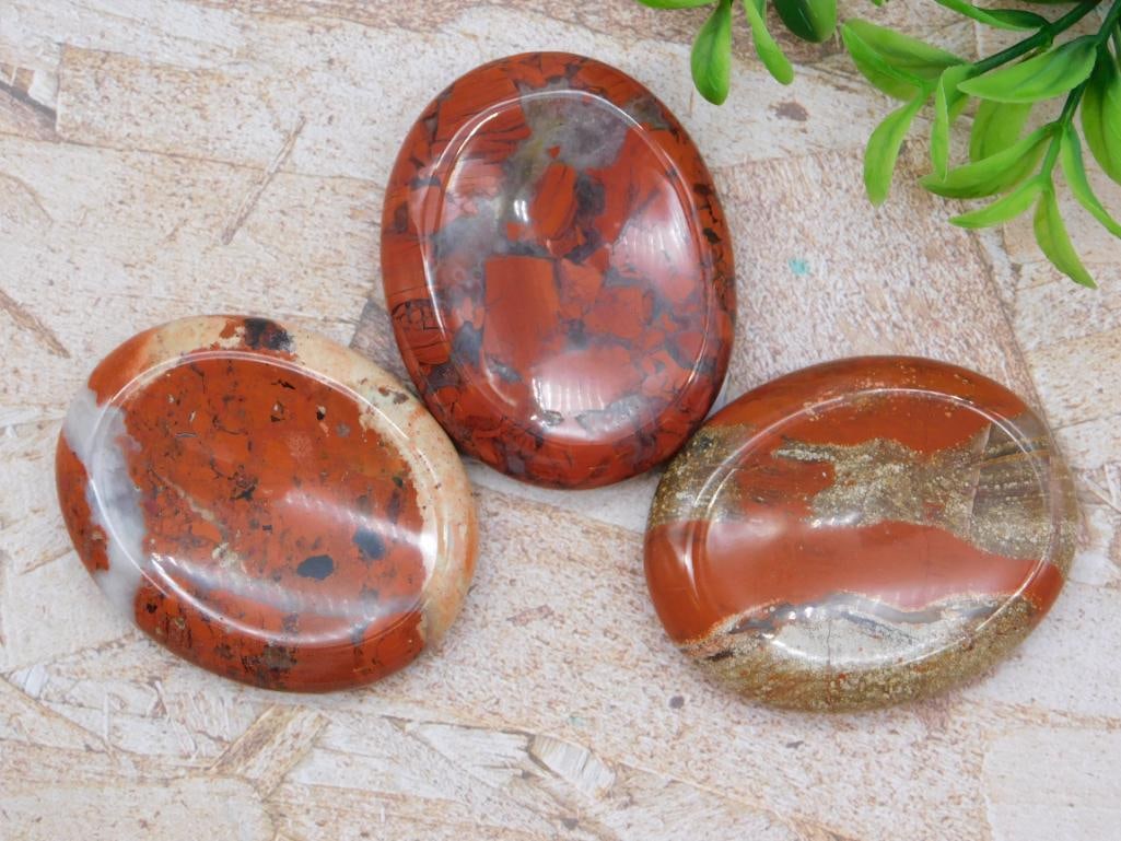 BRECCIATED JASPER WORRY STONES ROCK STONE LAPIDARY SPECIMEN (1 of 2)
