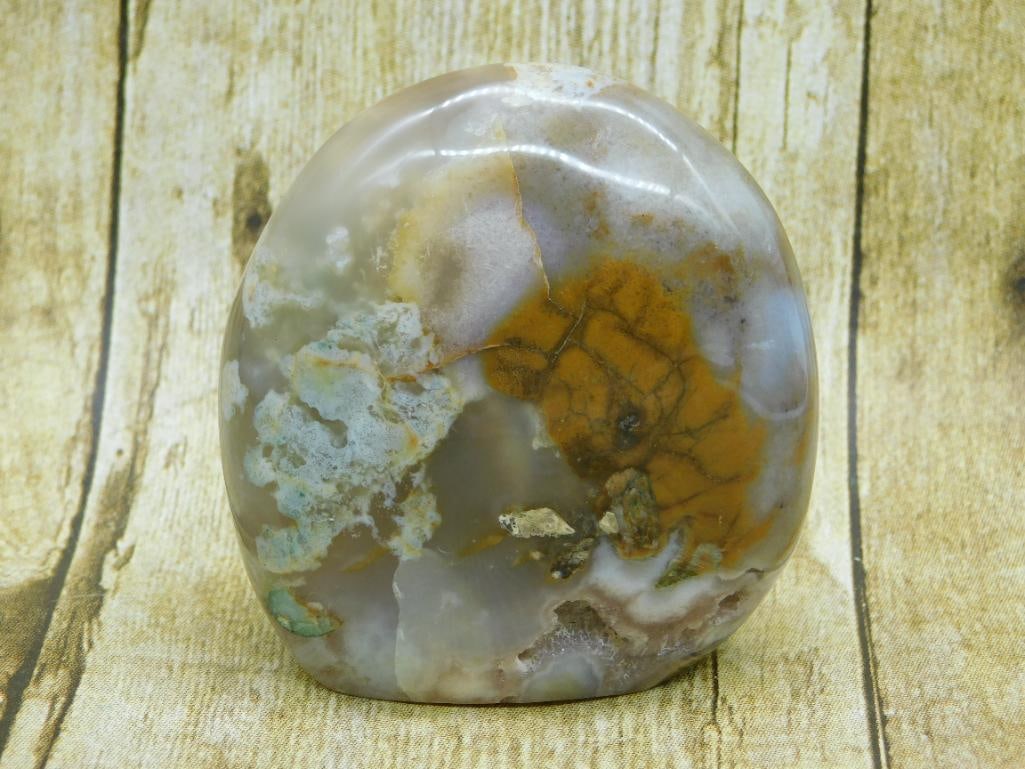 HATMANS FLOWER PETAL AGATE ROCK STONE LAPIDARY SPECIMEN (1 of 2)