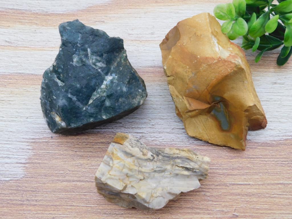 MIXED LOT ROCK STONE LAPIDARY SPECIMEN: MIXED LOT ROCK STONE LAPIDARY SPECIMEN