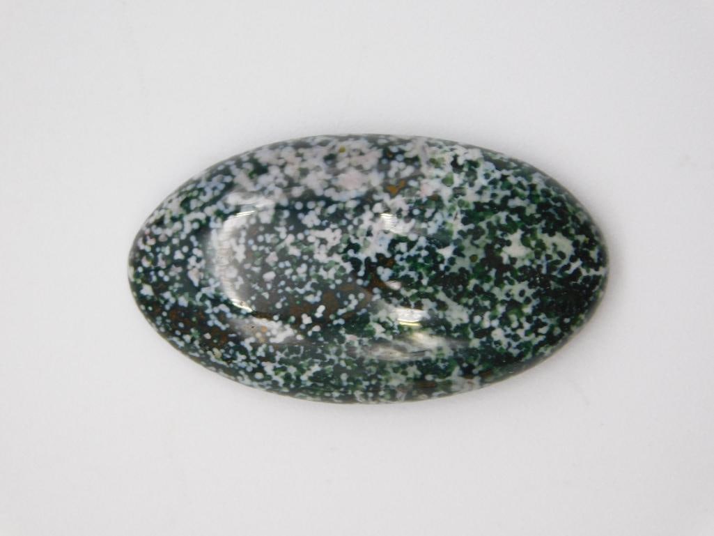 OCEAN JASPER CABOCHON ROCK STONE LAPIDARY SPECIMEN: WELCOME TO HATMAN AUCTIONS! SPECIAL NOTICE: Please see photos for measurements and descriptions. ***Yes, we have in house shipping with MANY REPEAT CUSTOMERS because of our streamlined service. ****We