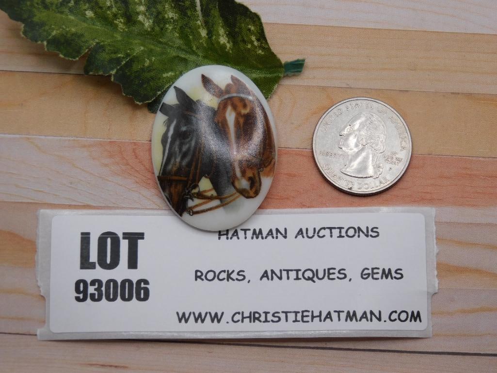 HORSE CABOCHON ROCK STONE LAPIDARY SPECIMEN: HORSE CABOCHON ROCK STONE LAPIDARY SPECIMEN