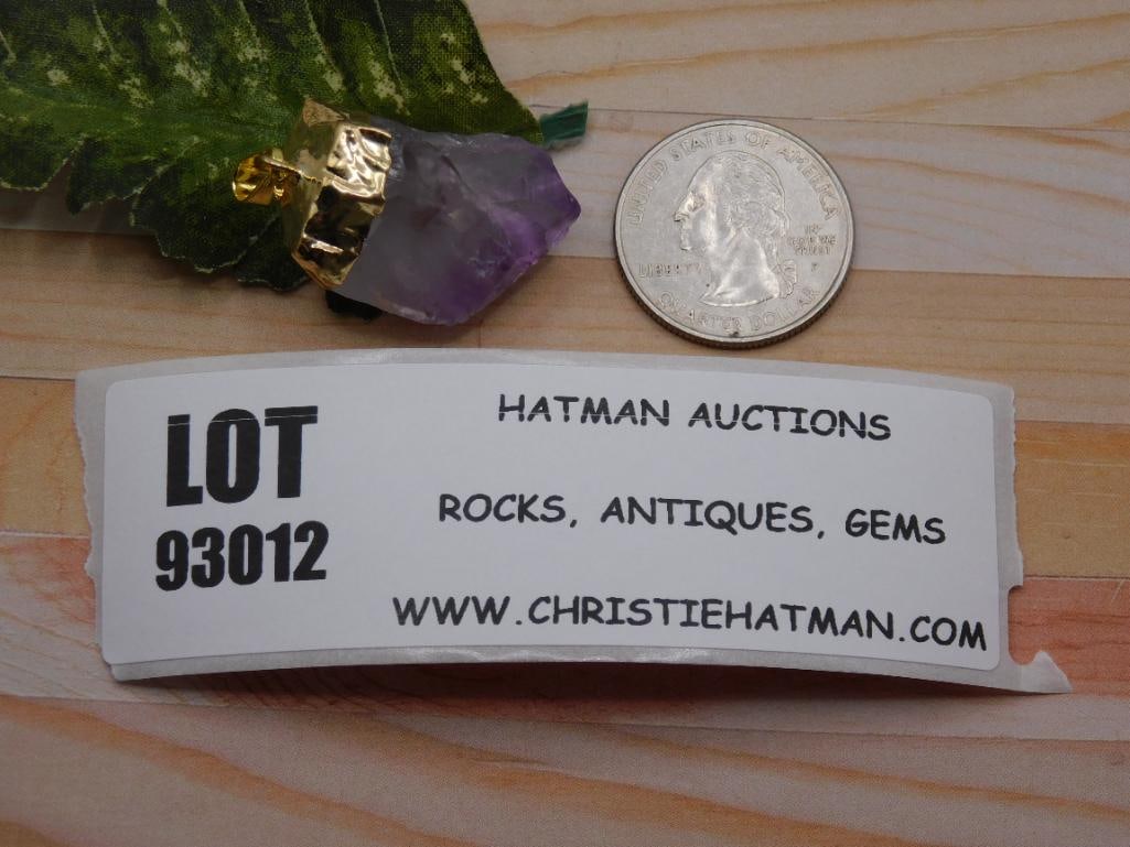 AMETHYST PENDANT ROCK STONE LAPIDARY SPECIMEN: AMETHYST PENDANT ROCK STONE LAPIDARY SPECIMEN
