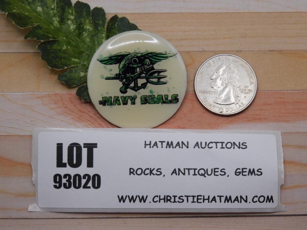 NAVY SEAL CABOCHON ROCK STONE LAPIDARY SPECIMEN: NAVY SEAL CABOCHON ROCK STONE LAPIDARY SPECIMEN