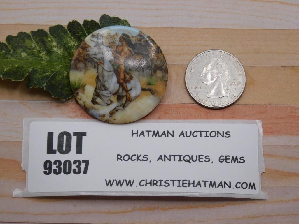 INDIAN CABOCHON ROCK STONE LAPIDARY SPECIMEN: INDIAN CABOCHON ROCK STONE LAPIDARY SPECIMEN