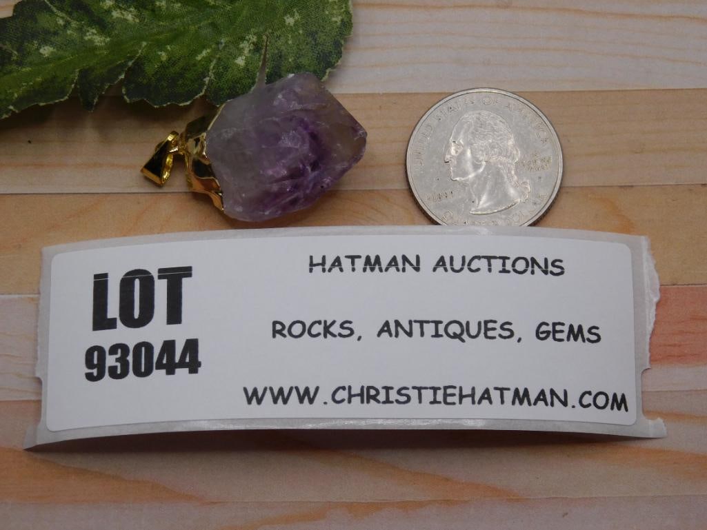AMETHYST PENDANT ROCK STONE LAPIDARY SPECIMEN: AMETHYST PENDANT ROCK STONE LAPIDARY SPECIMEN