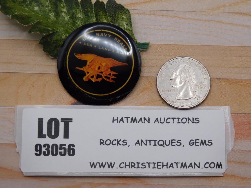 U.S. NAVY SEALS CABOCHON ROCK STONE LAPIDARY SPECIMEN: U.S. NAVY SEALS CABOCHON ROCK STONE LAPIDARY SPECIMEN