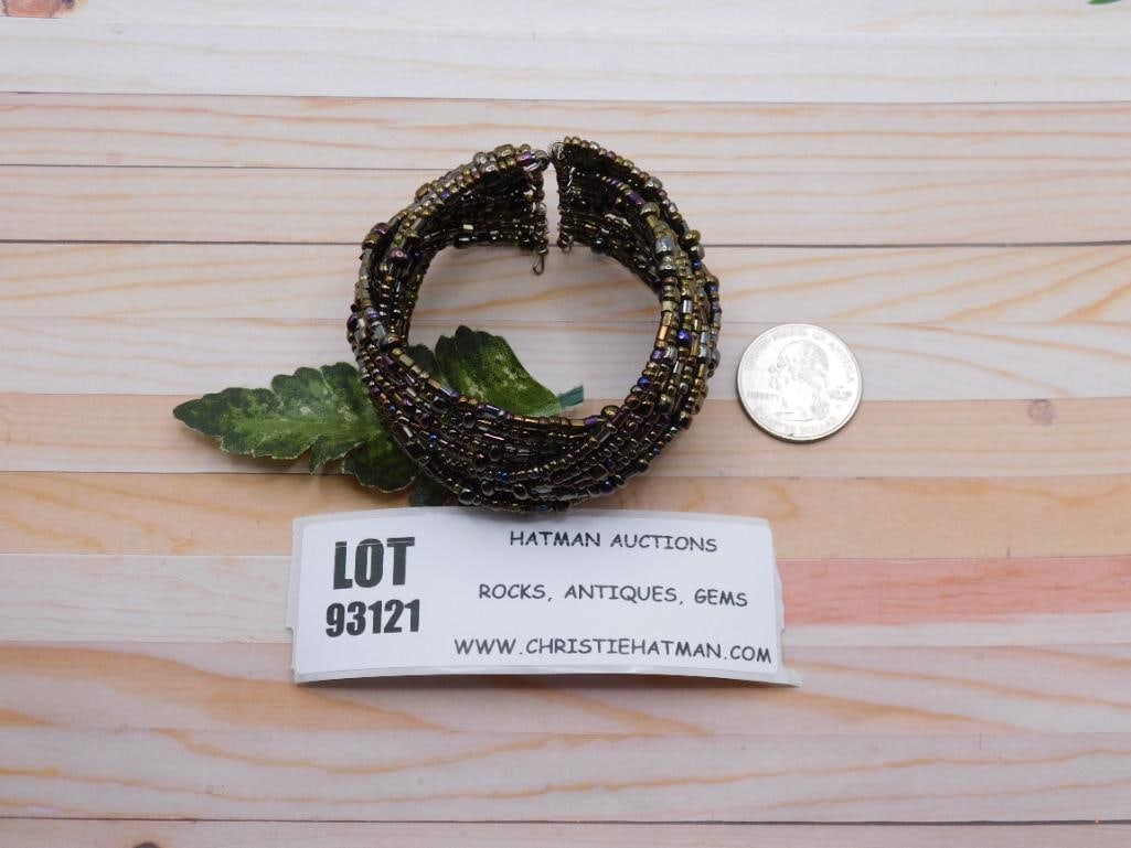 SEED BEAD BRACELET ROCK STONE LAPIDARY SPECIMEN (1 of 1)