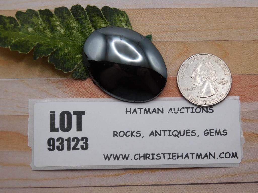 HEMATITE CABOCHON ROCK STONE LAPIDARY SPECIMEN: HEMATITE CABOCHON ROCK STONE LAPIDARY SPECIMEN