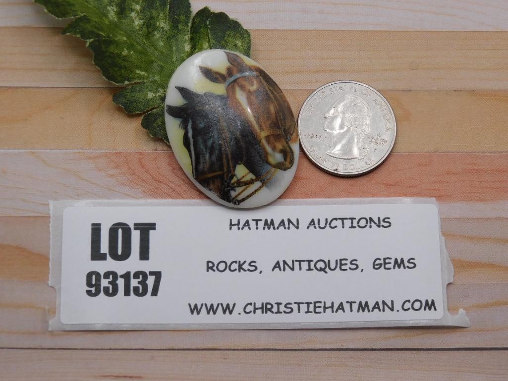 HORSE CABOCHON ROCK STONE LAPIDARY SPECIMEN: HORSE CABOCHON ROCK STONE LAPIDARY SPECIMEN