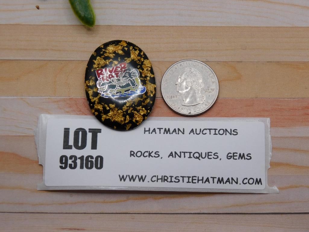 RIVER RAT CABOCHON ROCK STONE LAPIDARY SPECIMEN: RIVER RAT CABOCHON ROCK STONE LAPIDARY SPECIMEN