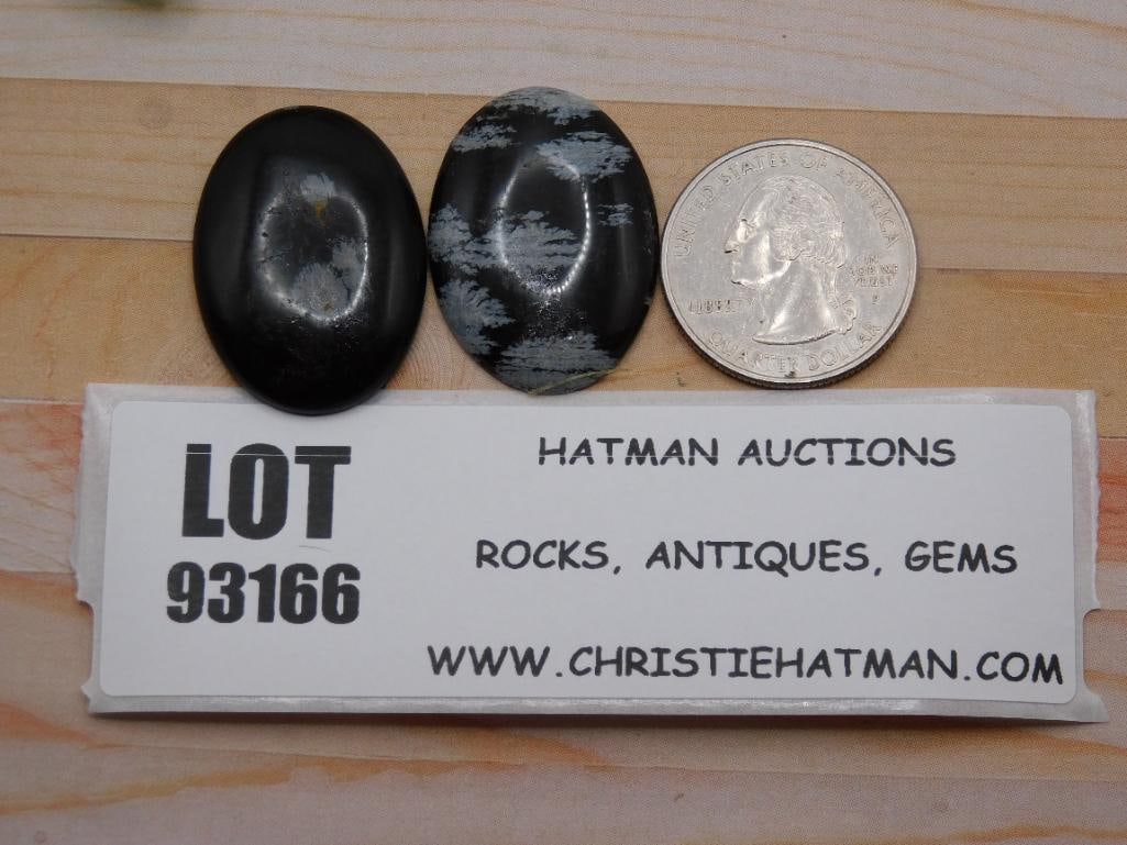SNOWFLAKE OBSIDIAN CABOCHON ROCK STONE LAPIDARY SPECIMEN (1 of 1)